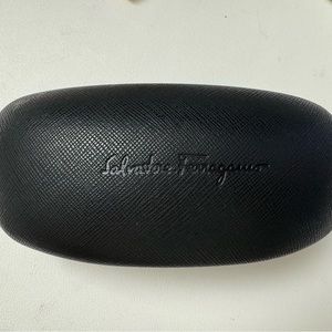 Salvatore Ferragamo sunglasses case with wipe